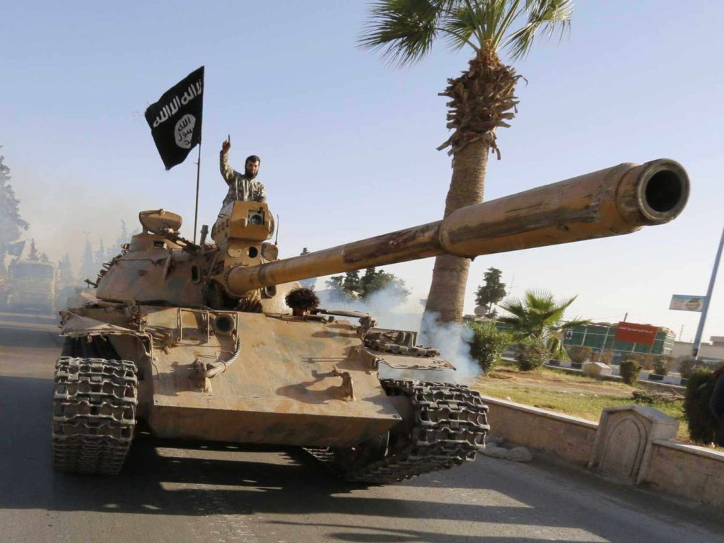 ISIS With US Military Tank